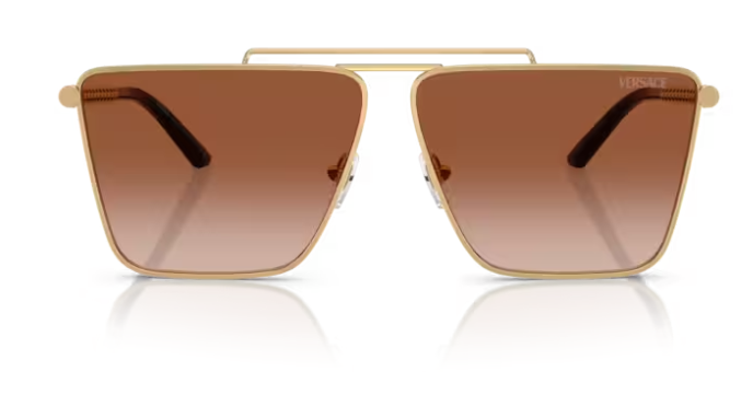 Versace 0VE2266 100213 Gold/Brown Gradient Square Men's Sunglasses