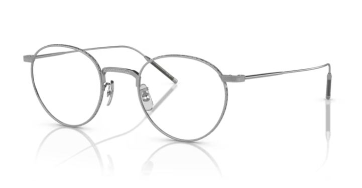 Oliver Peoples 0OV1274T 5254 Silver/Clear Blue light Cut Round Men's Eyeglasses