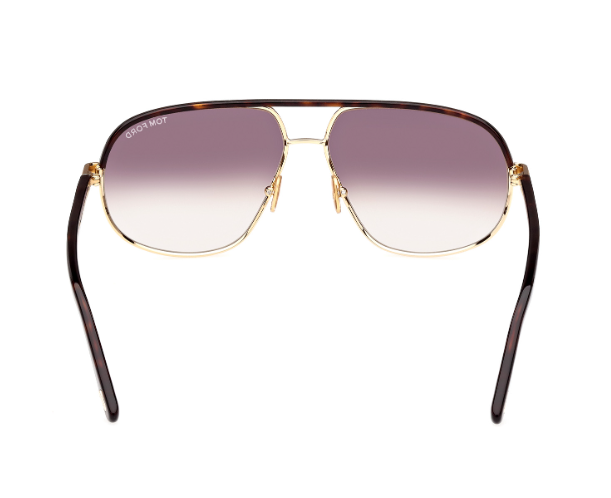 Tom Ford FT1019 Maxwell 30F Pale Gold-Dark Havana/Brown Gradient Sunglasses