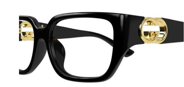 Gucci GG1694OA 001 Black Rectangular Women's Eyeglasses