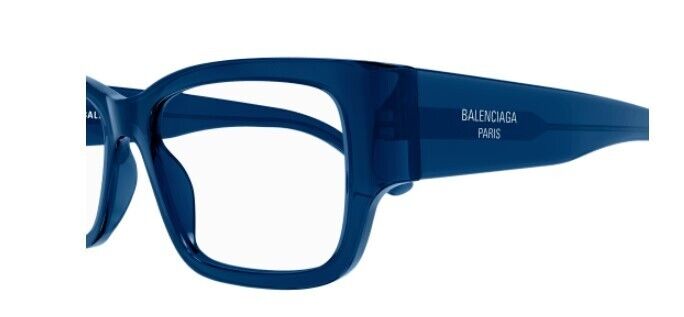 Balenciaga BB0371O 003 Blue Rectangular Men's Eyeglasses