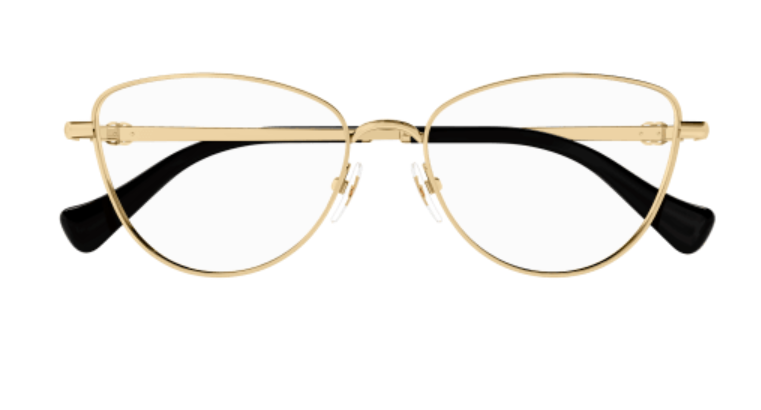 Gucci GG1595O 001 Gold Cat Eye Women's Eyeglasses