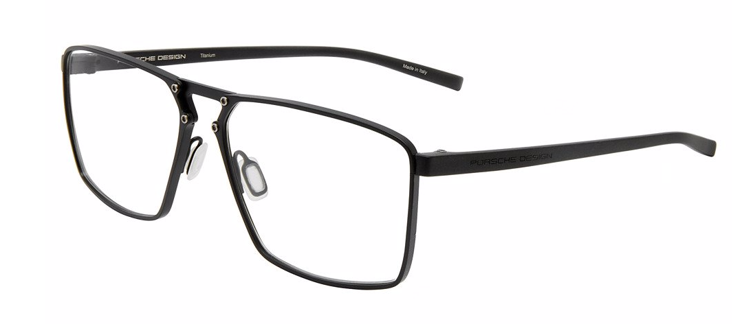 Porsche Design P8764 A Black Rectangular Men's Eyeglasses