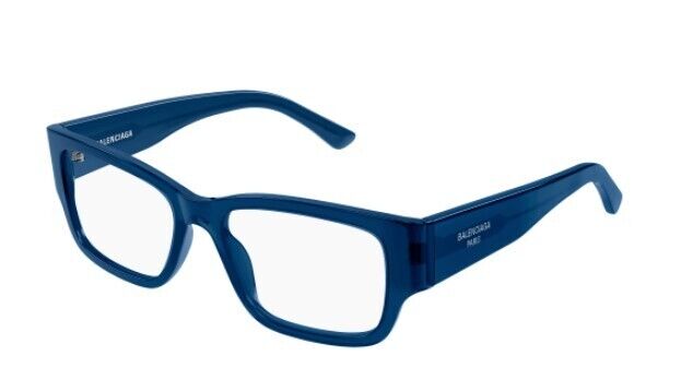 Balenciaga BB0371O 003 Blue Rectangular Men's Eyeglasses