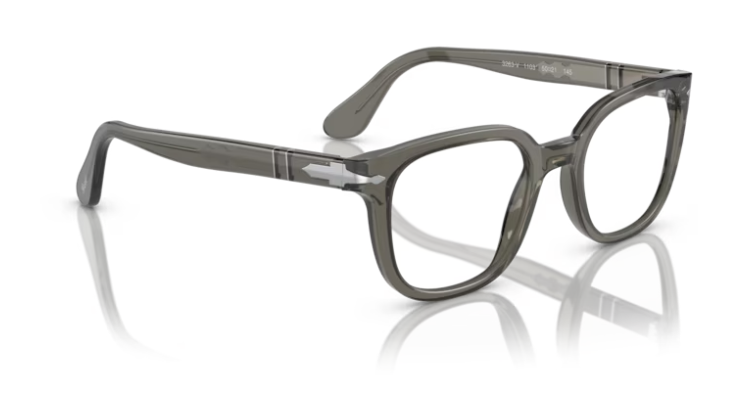 Persol 0PO 3263V 1103 Gray/Clear Round Men's Eyeglasses