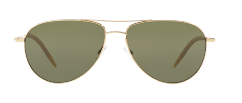 Oliver Peoples 0OV 1002S Benedict 5035P1 Gold/Green Polarized Sunglasses