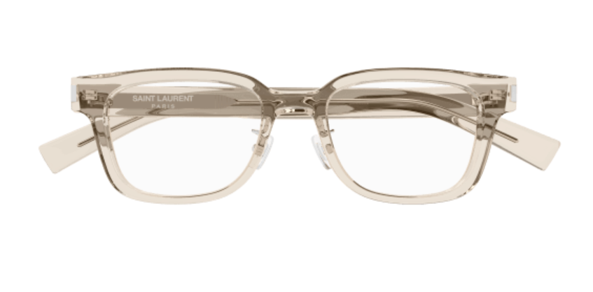 Saint Laurent SL 723/J 006 Beige Soft Rectangle Men's Eyeglasses