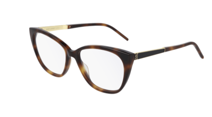 Saint Laurent SL M72 004 Havana/Gold Cat Eye Women Eyeglasses