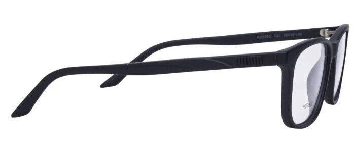 Puma PU0333O 001 Black-Black Rectangular Full-Rim Unisex  Eyeglasses