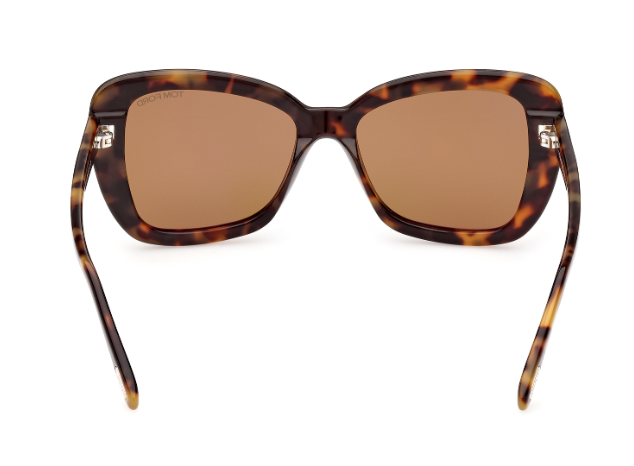 Tom Ford FT1008 55J Coloured Havana / Roviex Square Women's Sunglasses