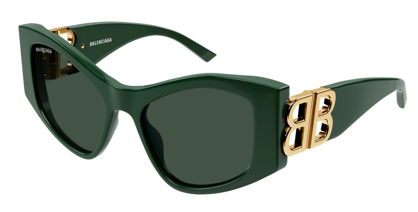 Balenciaga BB0287S-005 Green Cat-Eye Women's Sunglasses