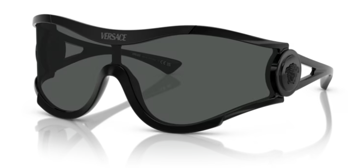 Versace 0VE4475 536087 Black/Dark Grey Mask Men's Sunglasses