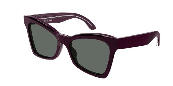 Balenciaga BB0231S 007 Violet/Green Cat-Eye Women's Sunglasses