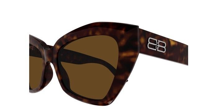 Balenciaga BB0271S 002 Havana/Brown Cat-Eye Women's Sunglasses