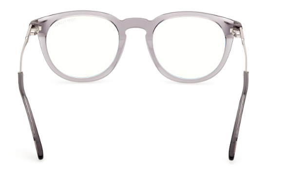 Tom Ford FT5905 020 Shiny Grey / Shiny Palladium Round Men's Eyeglasses