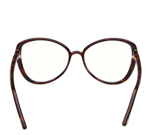 Tom Ford FT5907 052 Dark Havana / Clear Butterfly shaped Women's Eyeglasses