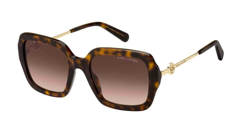 Marc Jacobs MARC-652/S 0086/HA Havana/Brown Gradient Square Women's Sunglasses