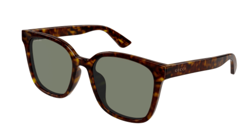 Gucci GG1346SK 003 Havana/Green Rectangle Men's Sunglasses