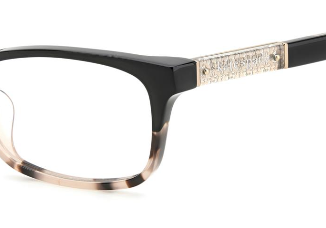 Kate Spade LAUREL W4A Black Shaded Havana Rectangular Women's Eyeglasses