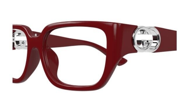 Gucci GG1694OA 003 Burgundy Rectangular Women's Eyeglasses