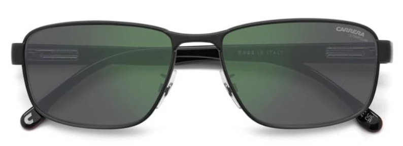 CARRERA C FLEX 09/G/S 003 Matte Black/Green Grey Rectangle Men's Sunglasses