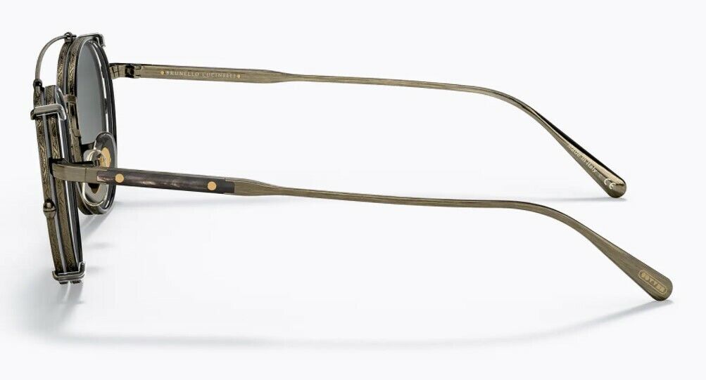 Oliver Peoples 0OV1302 Artemio 5284  Antique Gold/Black Eyeglasses With Clip-On