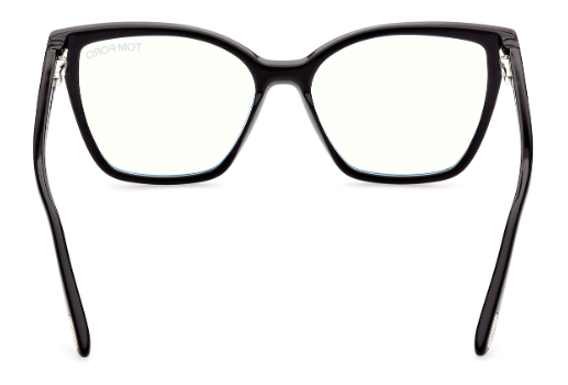 Tom Ford FT5812-B 001 Shiny Black / Clear Square Women's Eyeglasses