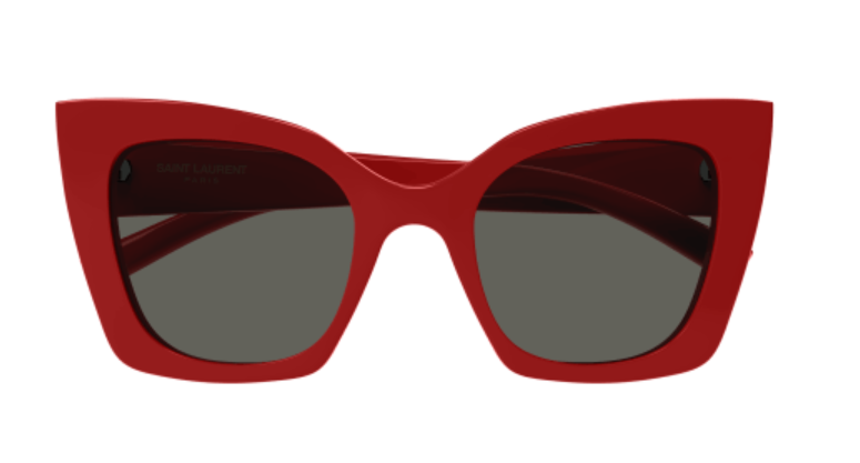 Saint Laurent SL 552 010 Red/Grey Cat-Eye Women Sunglasses