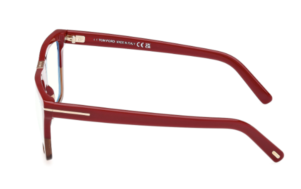 Tom Ford FT5912 083 Bordeaux/Gradient / Shiny Bordeaux Square Women's Eyeglasses