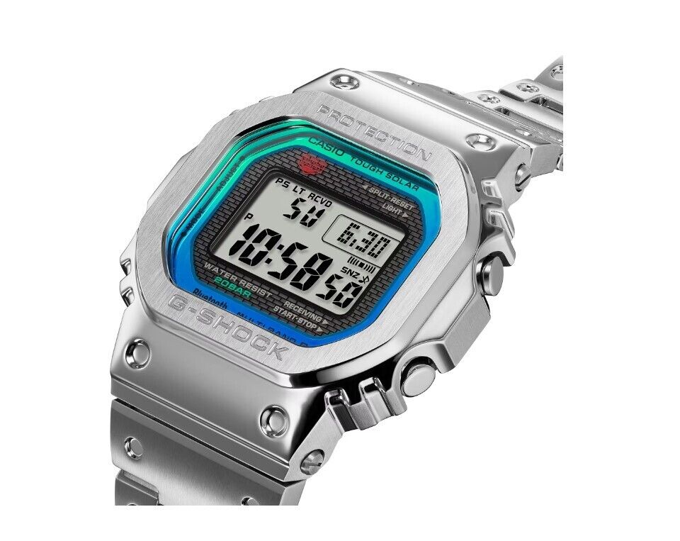 Casio G-Shock Digital Charcoal Grey Stainless Steel Men's Watch GMWB5000PC-1