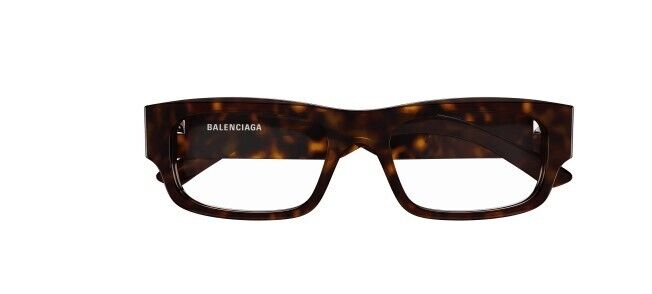 Balenciaga BB0265O 002 Havana Rectangular Men's Eyeglasses