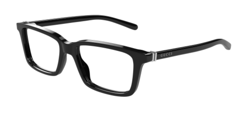 Gucci GG1672O 005 Black Rectangle Men's Eyeglasses