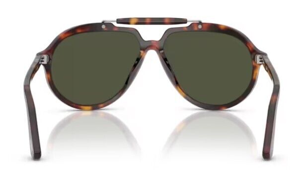 Persol 0PO0202S 24/31 Havana/ Green Soft Square Men's Sunglasses