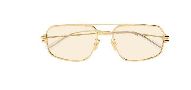 Bottega Veneta BV1128S 006 Gold/Yellow Caravan Unisex Sunglasses