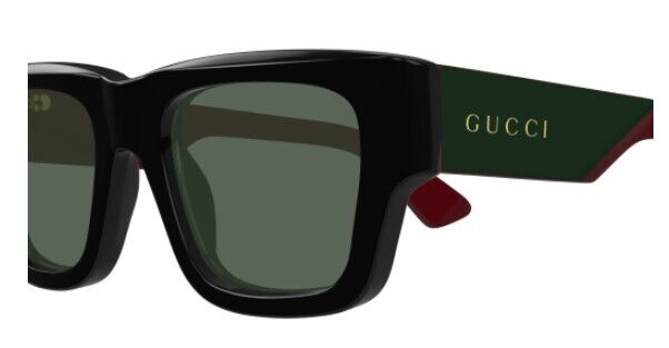 Gucci GG1668S 003 Black/Green Square Men's Sunglasses