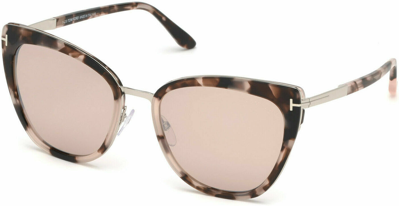 Tom Ford FT 0717 Simona 55G  Shiny Pink Havana/Palladiium Sunglasses