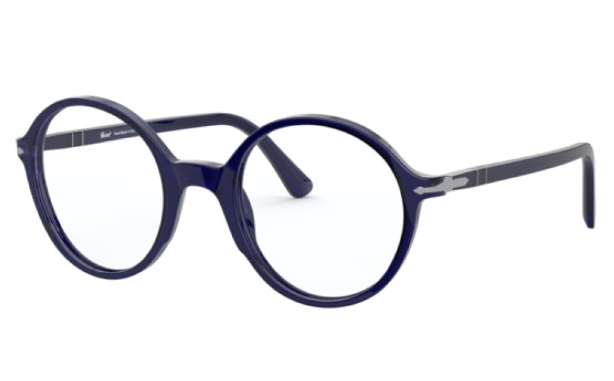 Persol 0PO 3249V 181 Opal Blue/Clear Round Men's Eyeglasses