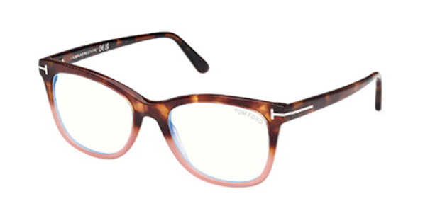 Tom Ford FT5986-B056 Havana/Gradient Square Women's Eyeglasses