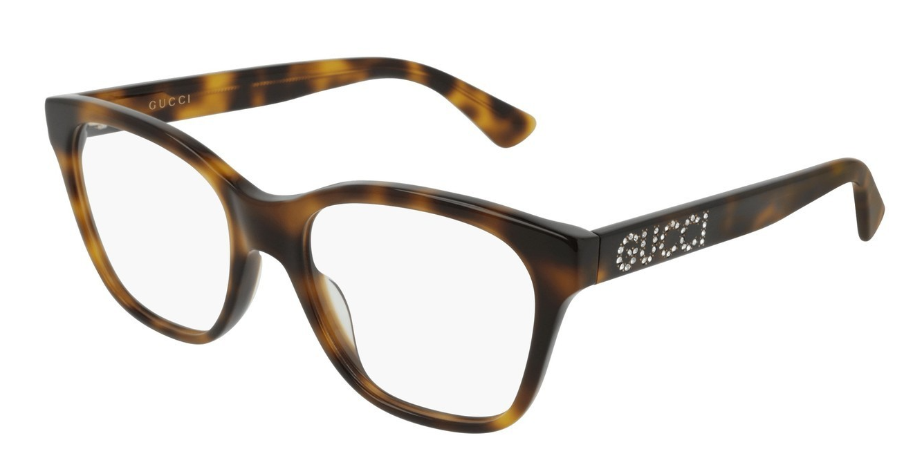 Gucci GG0420O 002 Havana/Soft Cat Eye Women's Eyeglasses