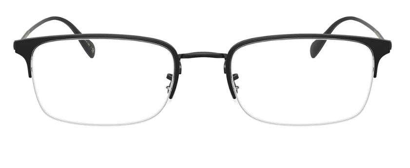 Oliver Peoples  OV1273	5062 Matte Black Semi Rimless Rectangle Men's Eyeglasses