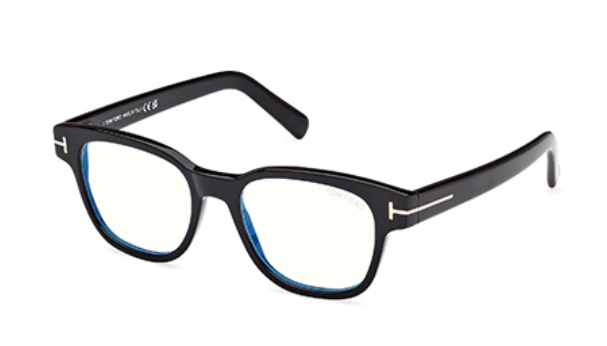 Tom Ford FT5977-B 001 Shiny Black/Shiny Black Square Women's Eyeglasses