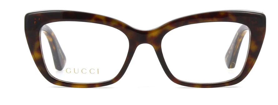 Gucci GG0165O 002 Havana/Cat-Eye Women's Eyeglasses