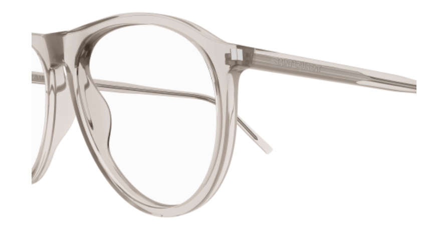 Saint Laurent SL 667 OPT 003 Beige Soft Square Men's Eyeglasses