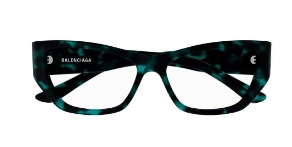 Balenciaga BB0372O 003 Blue Havana Cat-Eye Women's Eyeglasses