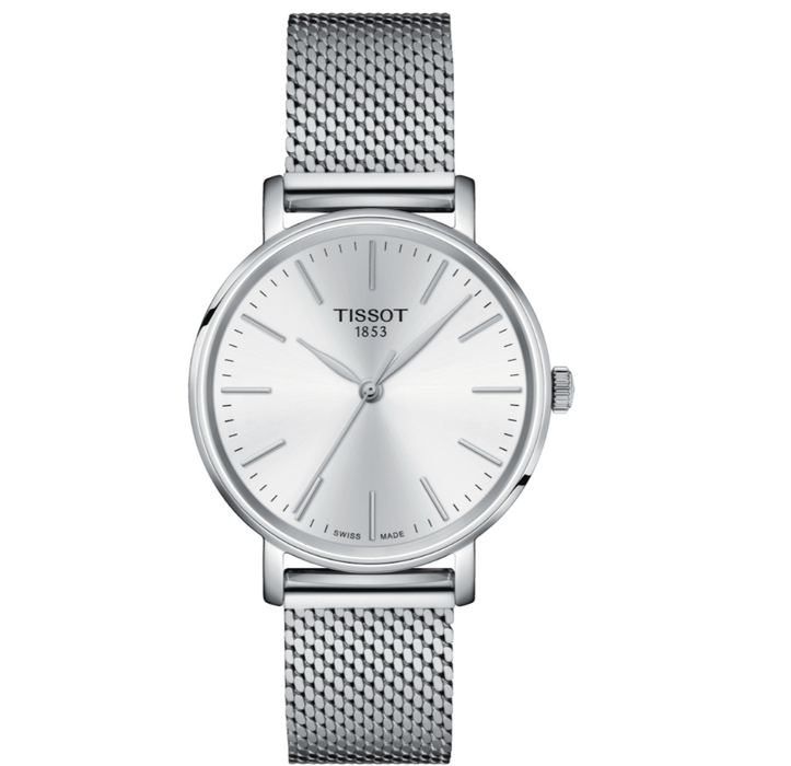 Tissot Every Time White Dial Round Women's Watch T1432101101100