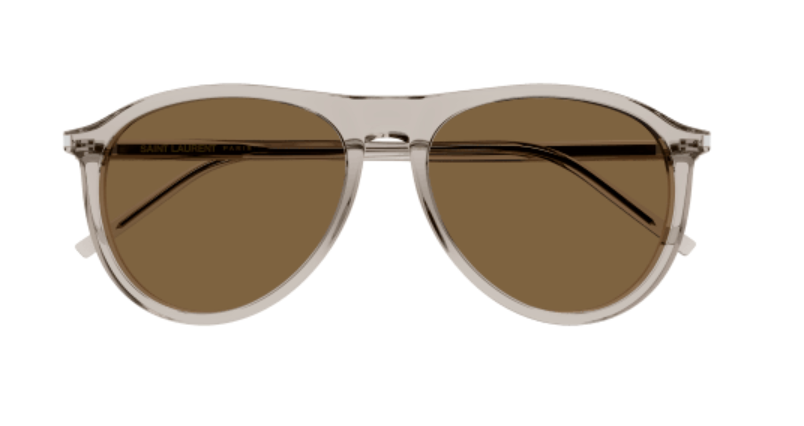 Saint Laurent SL 667 004 Beige/Brown Soft Square Men's Sunglasses