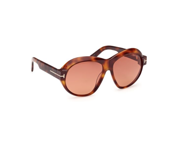 Tom Ford FT1113 53T Blonde Havana/Gradient Round Women's Sunglasses