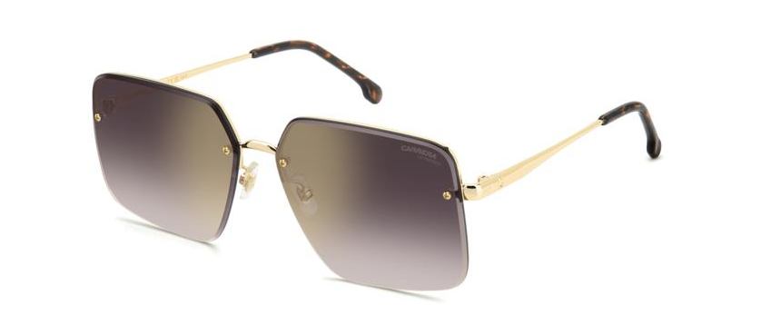 Carrera  3044/S 0NR/YK Gold /Burgundy Shaded Mirrored Square Women's Sunglasses