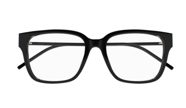 Saint Laurent SL M48O A/F 001 Black/Clear Women's Square Eyeglasses