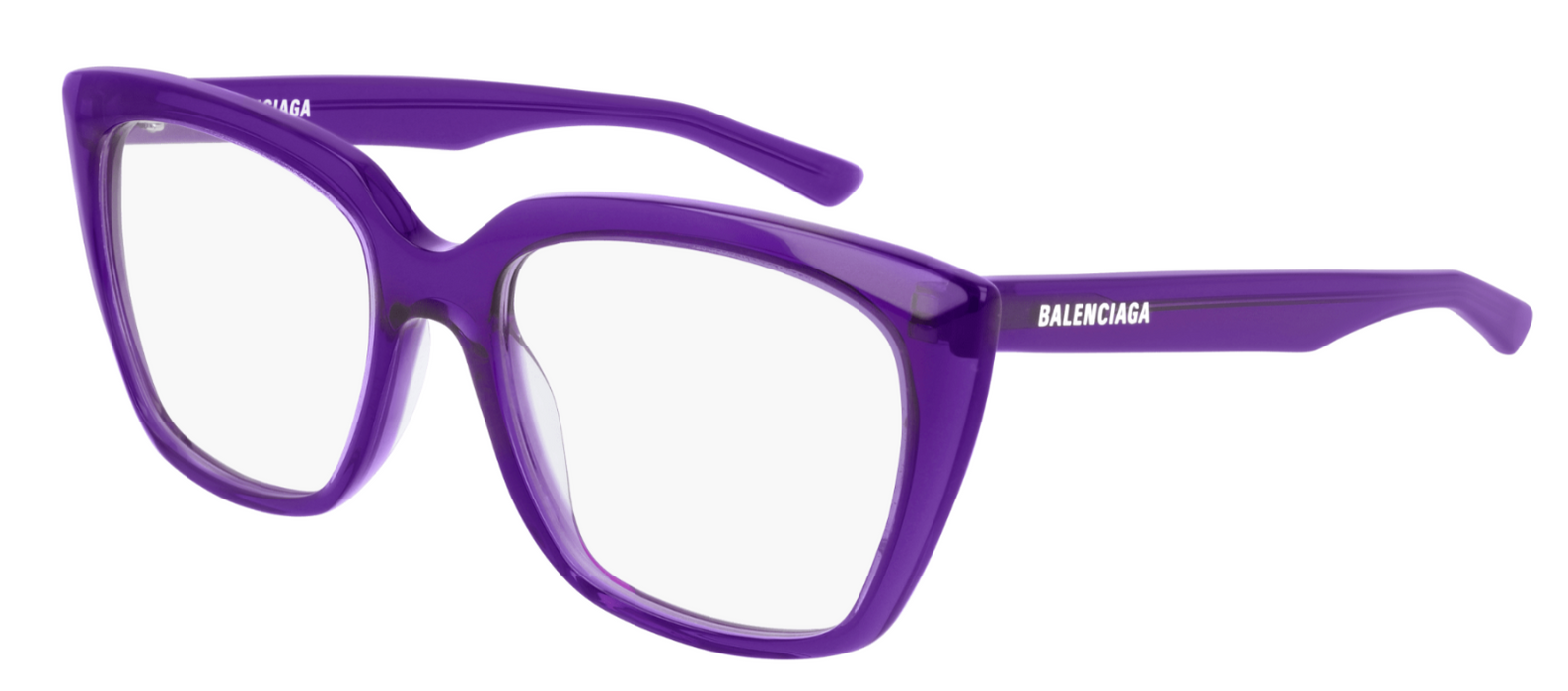 Balenciaga BB0062O 003 violet Cat- Eye Full-Rim Women's Eyeglasses